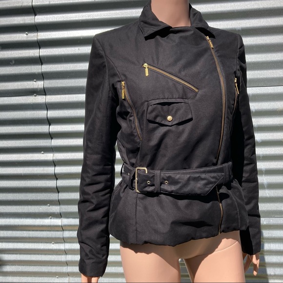 La Perla Studio Fabric Biker Jacket with Belt - Picture 4 of 16